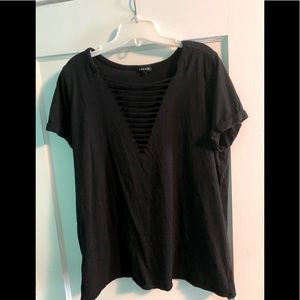 Torrid Black Slit Top